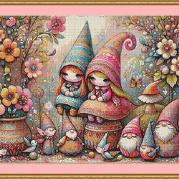 Two Girls Cross Stitch Pattern