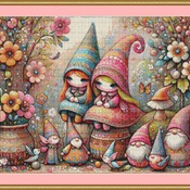 Two Girls Cross Stitch Pattern