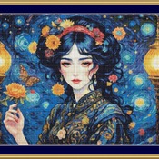 Two Lanterns Cross Stitch Pattern