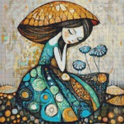 Under The Mushroom Cross Stitch Pattern