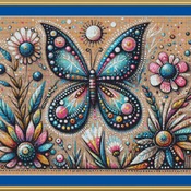 Vibrant Butterfly Cross Stitch Pattern