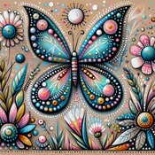 Vibrant Butterfly Cross Stitch Pattern