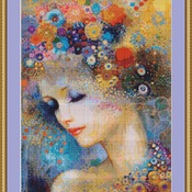 Ethereal Portrait Cross Stitch Pattern