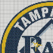 Baseball Tampa Bay Rays Cross Stitch Pattern***L@@K***$2.95Buyers Can Download Your Pattern As Soon As They Complete The Purchase