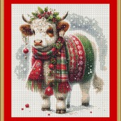 Christmas Cow 1 Cross Stitch Pattern