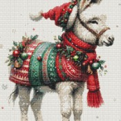 Christmas Donkey 1 Cross Stitch Pattern