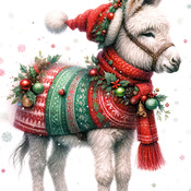 Christmas Donkey 1 Cross Stitch Pattern