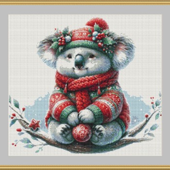 Christmas Koala 1 Cross Stitch Pattern
