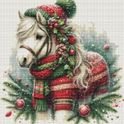 Christmas Pony Cross Stitch Pattern