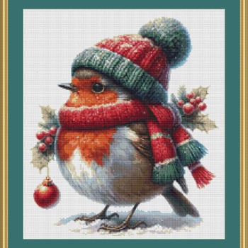 Christmas Robin Cross Stitch Pattern