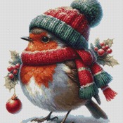 Christmas Robin Cross Stitch Pattern