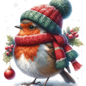 Christmas Robin Cross Stitch Pattern