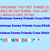 Christmas Snowy Friends Cross Stitch Pattern***L@@K***$2.95 Buyers Can Download Your Pattern As Soon As They Complete The Purchase