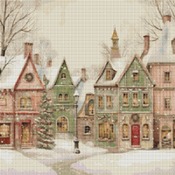 Christmas Village 1 Cross Stitch Pattern