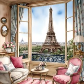 Eiffel Tower 2 Cross Stitch Pattern