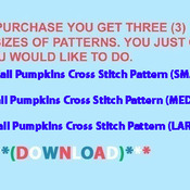 Fall Pumpkins Cross Stitch Pattern***L@@K***$2.95 Buyers Can Download Your Pattern As Soon As They Complete The Purchase