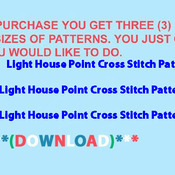 Light House Point Cross Stitch Pattern***LOOK***Buyers Can Download Your Pattern As Soon As They Complete The Purchase