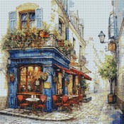 Narrow Alley Cafe 2 Cross Stitch Pattern
