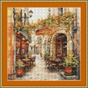 Narrow Alley Cafe 3 Cross Stitch Pattern