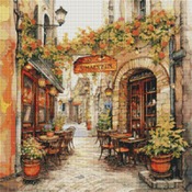Narrow Alley Cafe 3 Cross Stitch Pattern