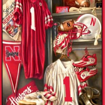 NEBRASKA HUSKERS Locker Room Cross Stitch Pattern***L@@K***Buyers Can Download Your Pattern As Soon As They Complete The Purchase