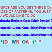 NEBRASKA HUSKERS Locker Room Cross Stitch Pattern***L@@K***Buyers Can Download Your Pattern As Soon As They Complete The Purchase