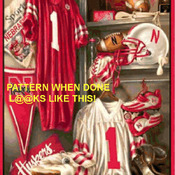 NEBRASKA HUSKERS Locker Room Cross Stitch Pattern***L@@K***Buyers Can Download Your Pattern As Soon As They Complete The Purchase