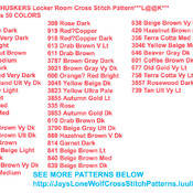 NEBRASKA HUSKERS Locker Room Cross Stitch Pattern***L@@K***Buyers Can Download Your Pattern As Soon As They Complete The Purchase