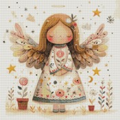 Quirky Angel 1 Cross Stitch Pattern