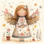 Quirky Angel 1 Cross Stitch Pattern