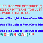 The Light of Peace Cross Stitch Pattern***L@@K***Buyers Can Download Your Pattern As Soon As They Complete The Purchase