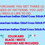 American Indian Chief Cross Stitch Pattern***L@@K*** ( ONLY 2 LEFT )