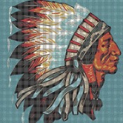 American Indian Chief Cross Stitch Pattern***L@@K*** ( ONLY 2 LEFT )