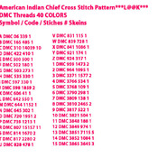 American Indian Chief Cross Stitch Pattern***L@@K*** ( ONLY 2 LEFT )
