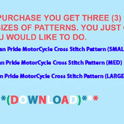 American Pride MotorCycle Cross Stitch Pattern***LOOK***Buyers Can Download Your Pattern As Soon As They Complete The Purchase