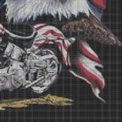 American Pride MotorCycle Cross Stitch Pattern***LOOK***Buyers Can Download Your Pattern As Soon As They Complete The Purchase