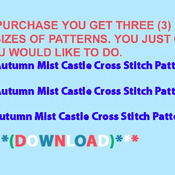 Autumn Mist Castle Cross Stitch Pattern***LOOK***Buyers Can Download Your Pattern As Soon As They Complete The Purchase