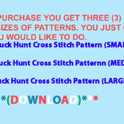 Buck Hunt Cross Stitch Pattern ***LOOK*** Buyers Can Download Your Pattern As Soon As They Complete The Purchase