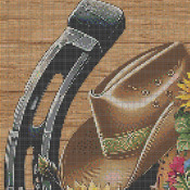 Cowboy Sunflowers Cross Stitch Pattern***L@@K***