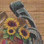 Cowboy Sunflowers Cross Stitch Pattern***L@@K***