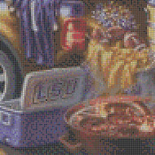 LSU Tigers Tailgate Cross Stitch Pattern***LOOK***