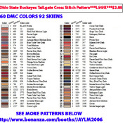 Ohio State Buckeyes TaiLgate Cross Stitch Pattern***L@@K***