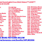 Ruby Throated Hummingbird Cross Stitch Pattern***L@@K***