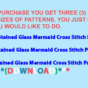 Stainglass Mermaid Cross Stitch Pattern***L@@K*** Buyers Can Download Your Pattern As Soon As They Complete The Purchase