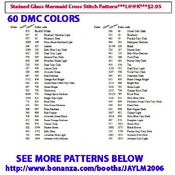 Stainglass Mermaid Cross Stitch Pattern***L@@K*** Buyers Can Download Your Pattern As Soon As They Complete The Purchase