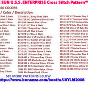 STAR TREK SUN U.S.S. ENTERPRISE Cross Stitch Pattern***L@@K***Buyers Can Download Your Pattern As Soon As They Complete The Purchase