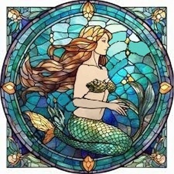 Stainglass Mermaid Cross Stitch Pattern***L@@K*** Buyers Can Download Your Pattern As Soon As They Complete The Purchase