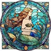 Stainglass Mermaid Cross Stitch Pattern***L@@K*** Buyers Can Download Your Pattern As Soon As They Complete The Purchase