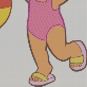 DORA EXPLORER BEACH BALL Cross Stitch Pattern***L@@K***