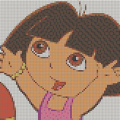 DORA EXPLORER BEACH BALL Cross Stitch Pattern***L@@K***